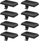 Christmas Stocking Holder, 8 Packs Mantel Stocking Hangers Fireplace Stocking Holders Bases for Christmas Decorations (Black)